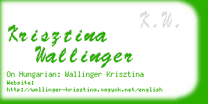 krisztina wallinger business card